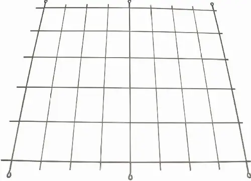 Metallisches Schutzgitter mit gleichmäßiger Drahtstruktur, geeignet für die Verwendung in Wolf-Produkten wie dem BWL-1S-7 Verdampfer.